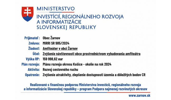 Amfiteáter v obci Žarnov